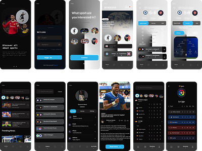 Livescore app design ui
