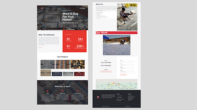 Landing page design for TN Collections landing page website