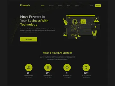 Landing page concept of a Tech Company design figma graphic design illustration landing page tech tech landing page ui ux vector web 3.0