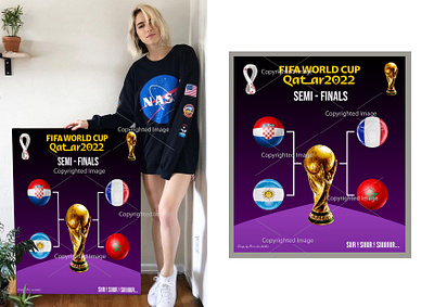 FIFA World Cup 2022 Semi-Finals Schedule Poster argentina vs croatia fifa world cup 2022 morocco in semi finals morocco vs france semi finals poster semi finals schedule poster