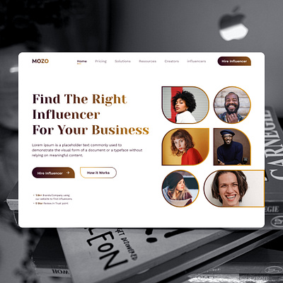 MOZO - Find the right influencer for your business design figma graphic design ui ux webdesign