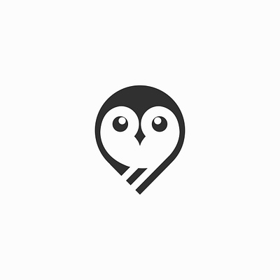 owl logo design and animal symbol animal
