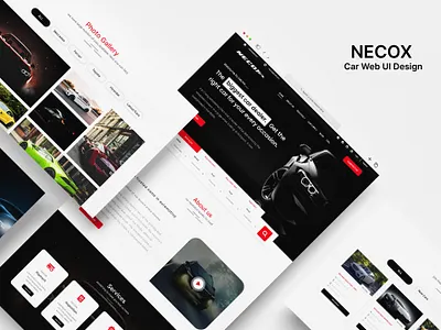 Necox Car Web UI Design automotive brandidentity branding car creative design graphic design ui ui ux user interface ux web ui web ui design web ux website website design