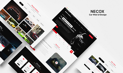 Necox Car Web UI Design automotive brandidentity branding car creative design graphic design ui ui ux user interface ux web ui web ui design web ux website website design