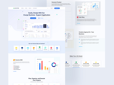 Vonome Software & System Website Redesign agency business website dribbble best shot home page ui landing page design software company website website design website ui website ux