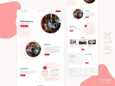 Digital Agency Website Design design figma landing page ui design ux