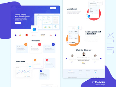 Saas Website design figma landing page ui design ux
