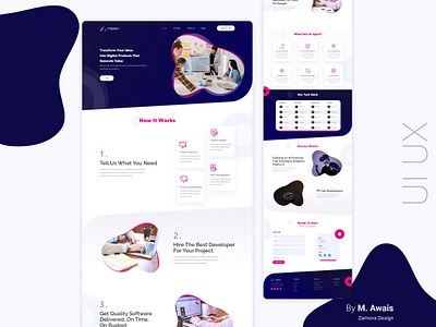 SAAS Website design design figma landing page ui design ux
