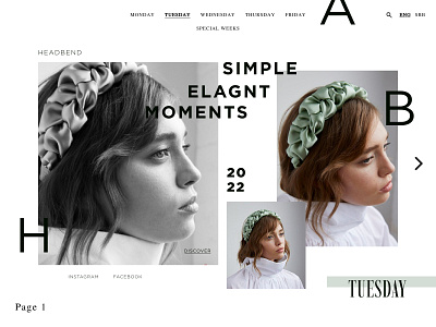 Hairstyle | Headband branding design fashion fashion design graphic design hairstyle inspiration hairstyle layout headband layout modern layout product design tuesday inspiration typography ui ui design web design