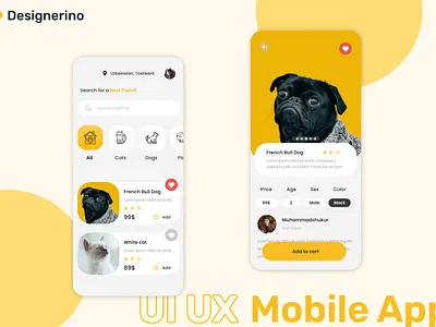 Pet Mobile App app design design figma mobile app ui ui design ux