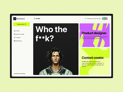 Portfolio Dashboard Style branding branding concept dashboard hero section illustration portfolio productdesign ui ux