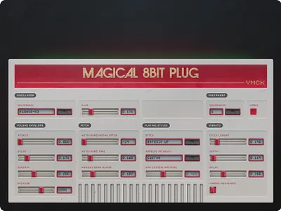 Magical8bitPlug Reimagining 8bit chiptune nes plugin skeumorphism synth vsti ymck