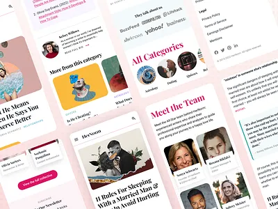 Blog, mobile blog dating design love mobile ui ux web design website