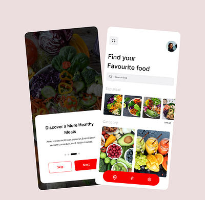 FoodStack app app design card design design food food app home home page landing page splash screen ui ux