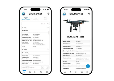 Drones App app design clean design design drones mobile app ui ux