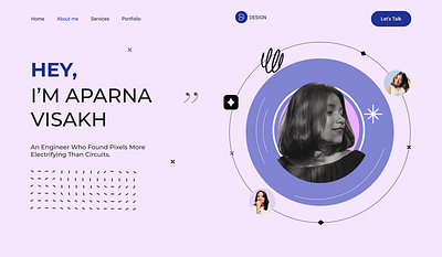 UI/UX Portfolio Website Design - About me Page about me branding design figma illustration landing page portfolio portfolio design ui uiux website