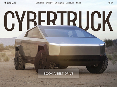 Tesla first screen redesign 3d branding cybertruck graphic design minimal redesign tesla typography ui