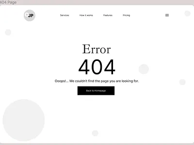 404 Page dailyui ui ux