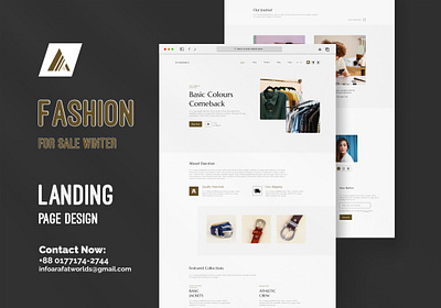 Winter Fashion For Sale E-Commerce Landing Page Design businesslandingpage design fashion fashionlandingpage landing landingpagedesign page sale salelandingpage ui ui lendingpage ux uxlendingpage