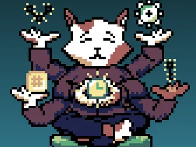 CRONCAT MASTER character design design illustration pixel art