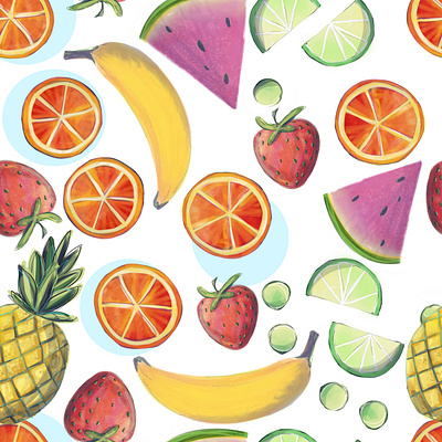 Fruit Salad 02 branding design fruit illustration pattern surface design