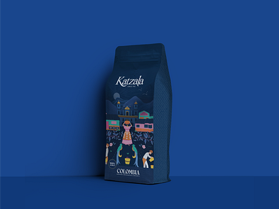 katzala Coffee Packging art design drawing graphic design illustration packaging