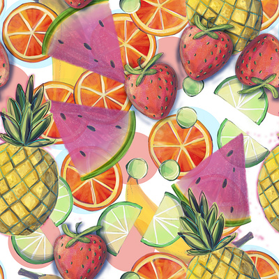 Fruit salad 01 fruit pattern