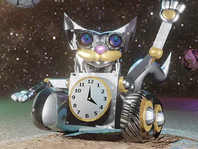 CRONCAT IN SPACE! 3d 3d art ar blender character design design