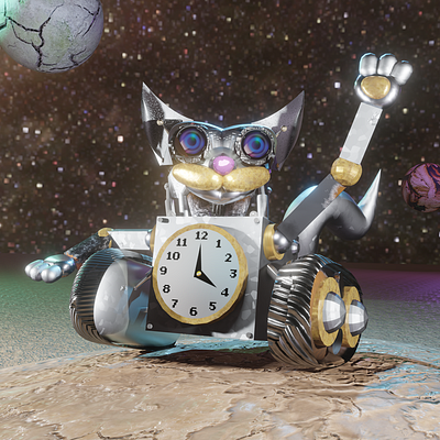 CRONCAT IN SPACE! 3d 3d art ar blender character design design