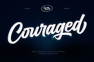Couraged Bold Modern Script Typeface bold script bold script font branding calligraphy craft cursive font fonts handlettering lettering logo logotype modern packaging script script font t shirt typeface