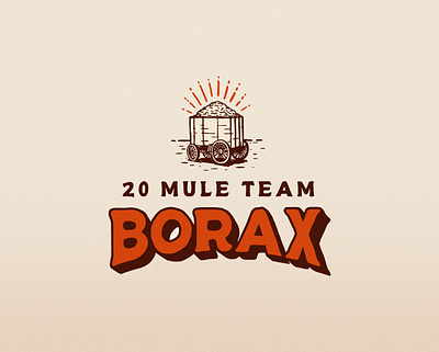 20 Mule Team Borax - Logo 20 mule team borax brand identity branding cart death valley desert design graphic design illustration logo mules pioneer rebrand typography western