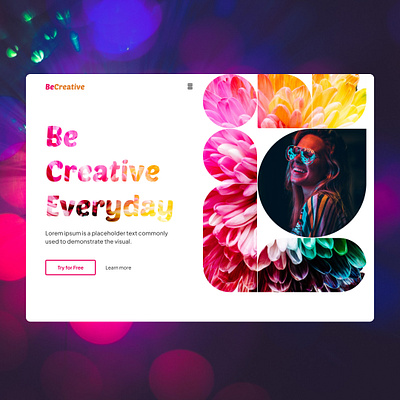 Be Creative design figma graphic design ui ux webdesign