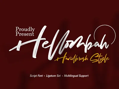 Hellombah - Hanbrush Font branding brandisdentity corporate design font graphic design