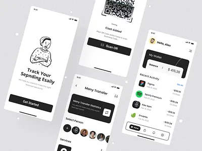 Finance Service - Mobile App app clean design digital banking finance finance app fintech home page investing ios iosapp mahmodulhasan mobile app design mobile banking mobile ui uiux web design website