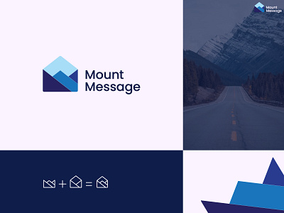 Mount logo design branding communication logo creative logo hill logo identity design letter logo logo logos m letter logo m logo message logo modern logo mount logo mountain logo news logo travel agency logo travel logo trending