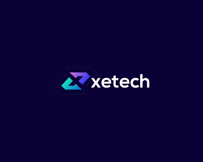 X Tech logo brand branding design iconic logo logo logotype simple symbol icon