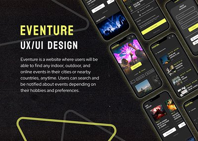 Eventure - Event App UX/UI Design app app design case study casestudy design ui uiux ux ux ui case study uxui