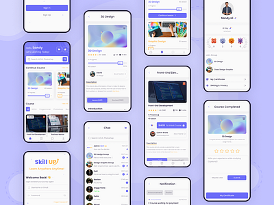 Online Course - Mobile Design app app design application clean course design app mobile mobile design mobileui offline online online class ui ui mobile