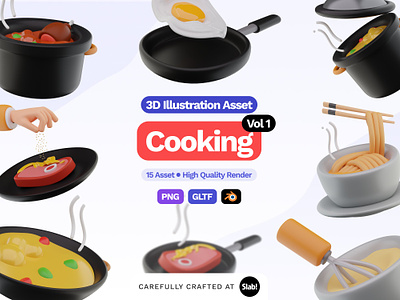 3D Cooking Illustration Vol 1