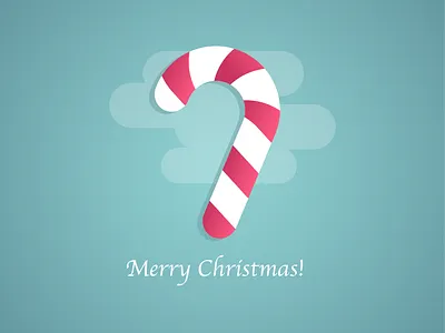 Christmas card. A Christmas lollipop. candy christmas christmas card christmas lollipop flat design greeting card illustration lollipop new year