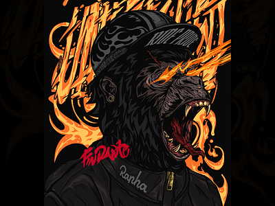 DANNY (You Can Do Anything) - POWER UNLEASHED ape artist branding design dope drawing fire hypebeast illustration logo nft nft art nftartist nfts rage streetwear ui unleashed vector