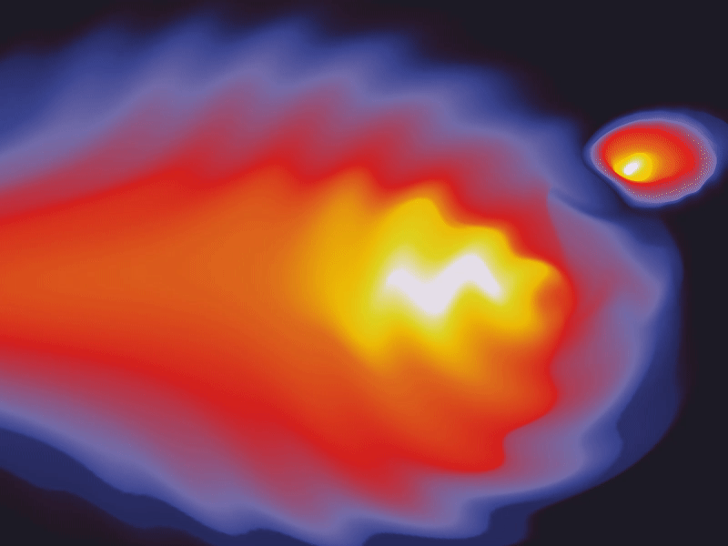 Temperature evolution during welding animation evolution gradient motion motion graphics temperature weld welding