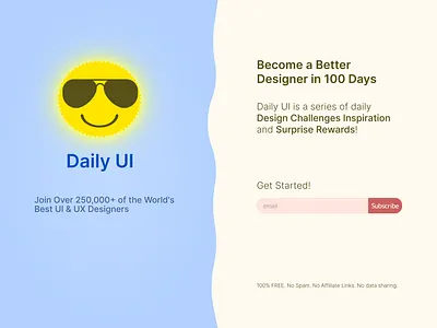Daily UI Challenge: DAY 100 Daily UI Landing Page Redesign branding design graphic design illustration logo ui ux vector