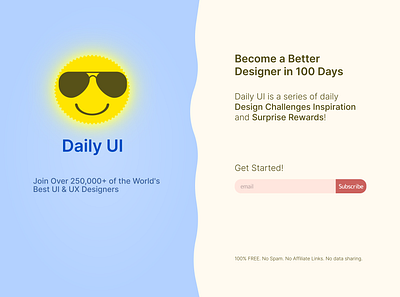 Daily UI Challenge: DAY 100 Daily UI Landing Page Redesign branding design graphic design illustration logo ui ux vector