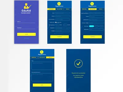 #Edtech App UI-Teacher registration process