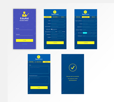 #Edtech App UI-Teacher registration process