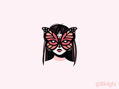 Butterfly Lady Logo (for sale) beautiful beauty branding butterfly care cosmetics design hair illustration insect lady logo logos modern pretty salon skin skincare woman women