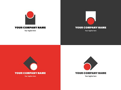 Simple square - circle logo design branding design graphic design illustration logo typography vector