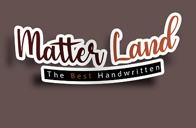 Matter Land animation branding design display font illustrator logo sign signature type vector
