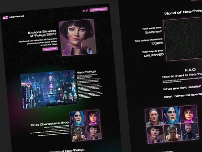 Neo-Tokyo | Nft collection Landing app design nft site ui ux web